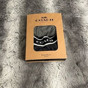 Coach Premium Gray and Black Boxer Briefs